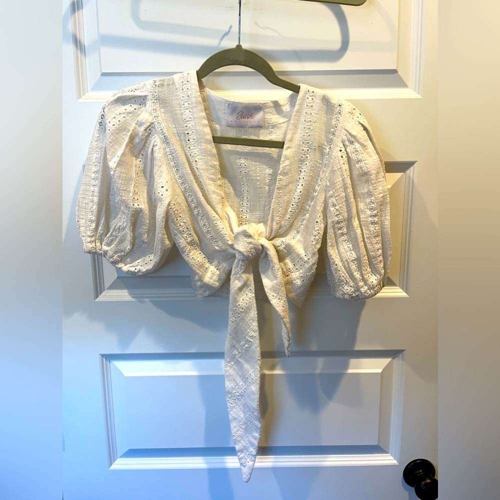Blush Boutique Tie Front Crop Top